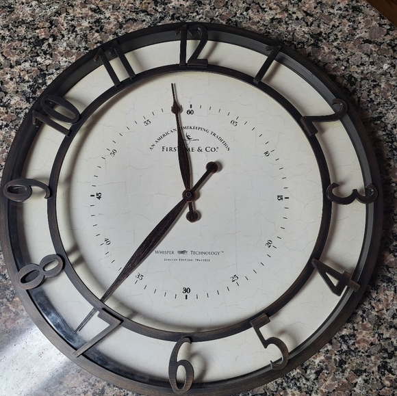 FirsTime& Co Wall Decor Firstime Co Wall Clock Large Hands Black